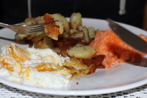 ziemniaki smażone z jajkiem