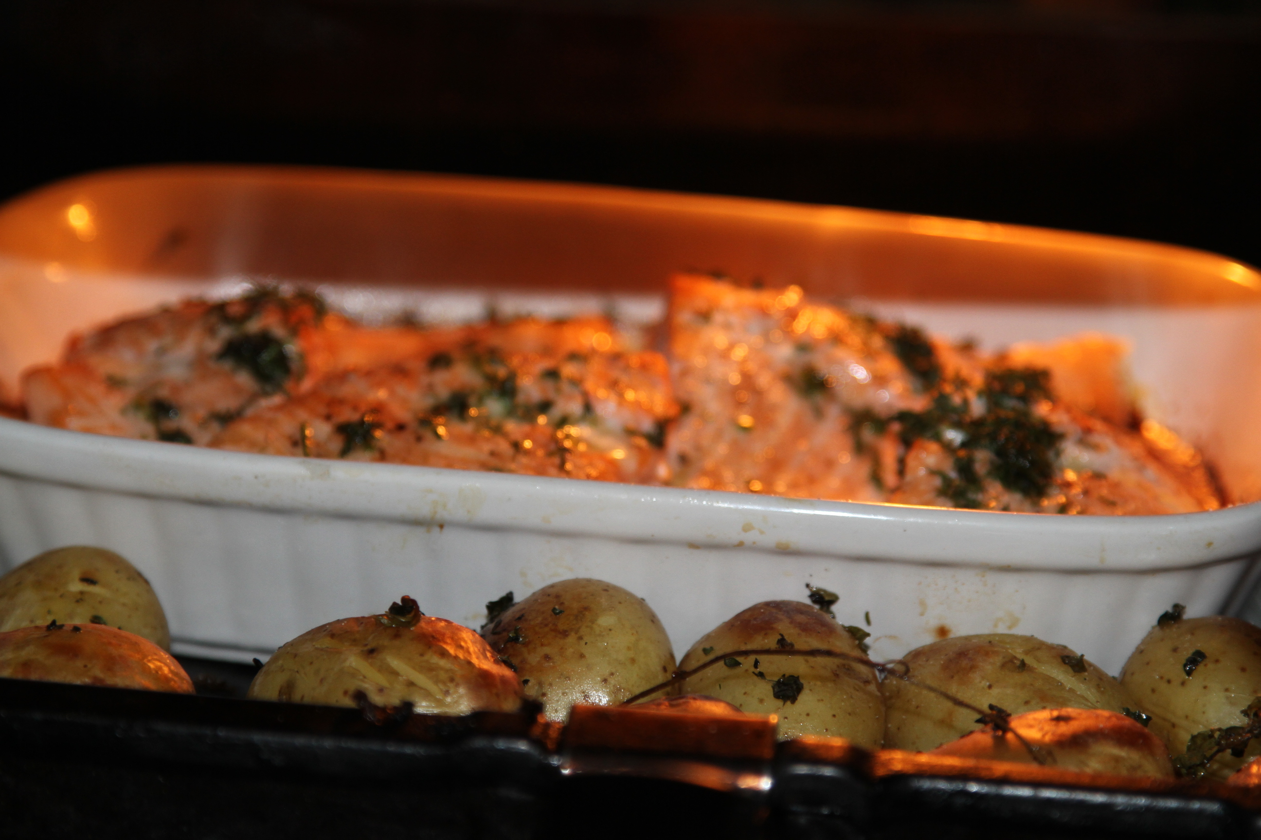 zapraszam na łososia z piekarnika