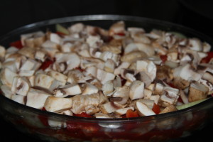 kolorowa zapiekanka z serem