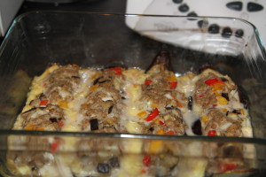 bakłażan z warzywami 