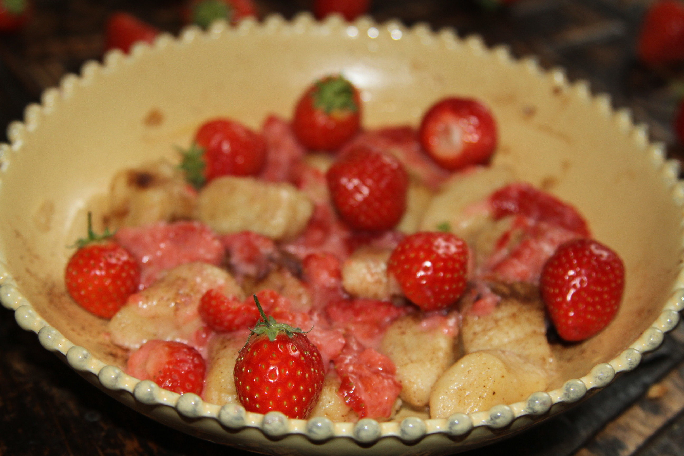 leniwe z truskawkami