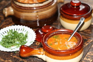 soup with lots of vegetables