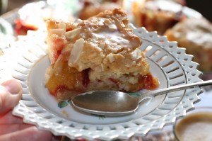 cake with plums