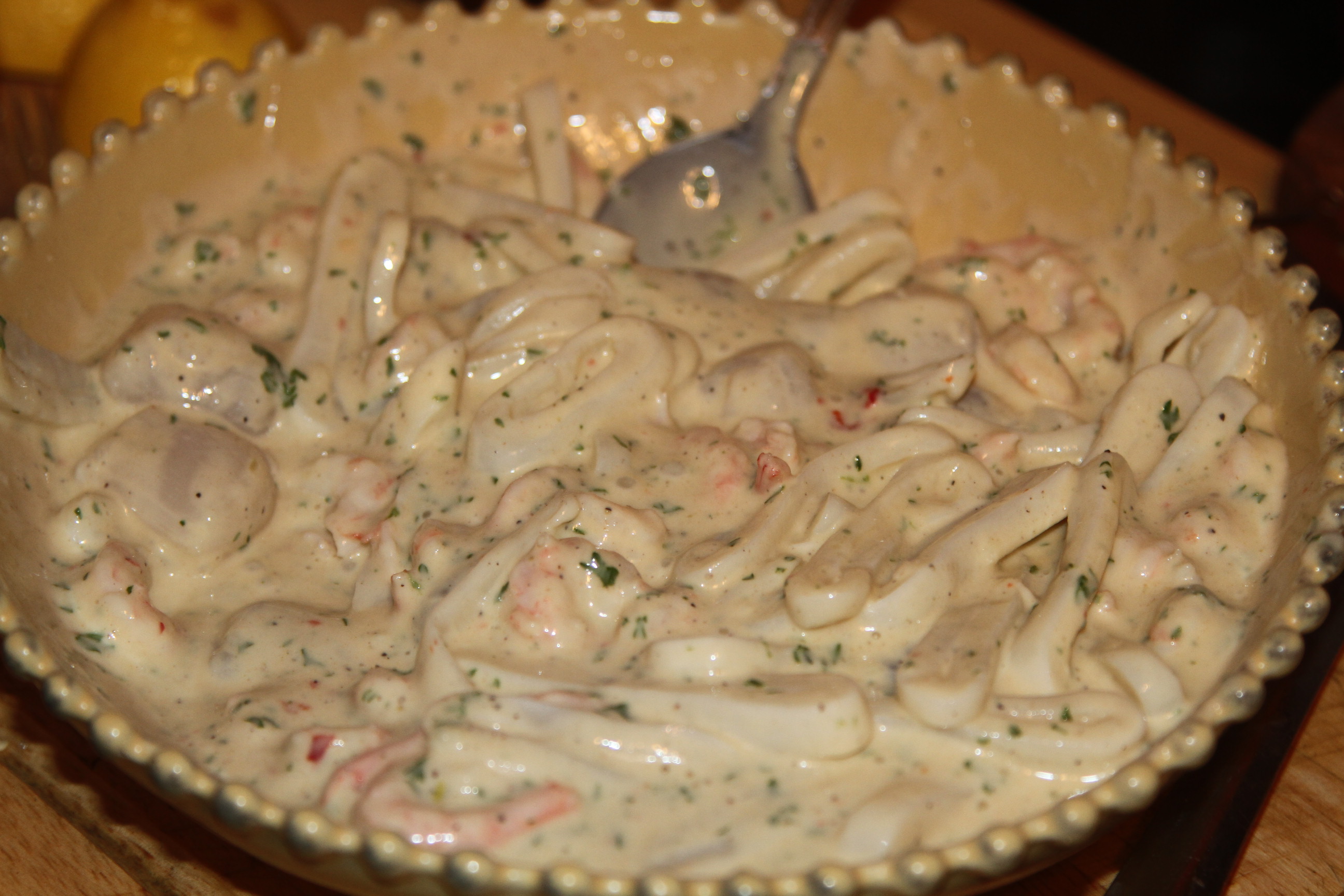 owoce morza smażone w głębokim oleju